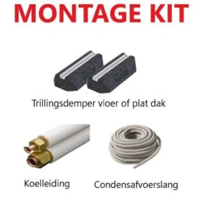 VL233- 3m montage set - voor vloer of plat dak - 2.5kw 9000btu / 3.5kw 12000btu