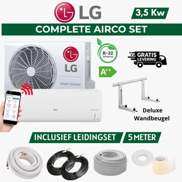 LG AIRCO 3,5KW 5 METER WANDBEUGEL SET