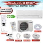 MITSUBISHI Zelfbouw 3.5kw airco met 3m muur montage set MUZ-HR35VF_MSZ-HR35VF - Image 2