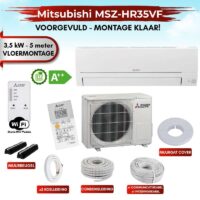Zelfbouw Airco 5kw MITSUBISHI met 3m VLOER montage set MUZ-HR50VF_MSZ-HR50VF - Image 5