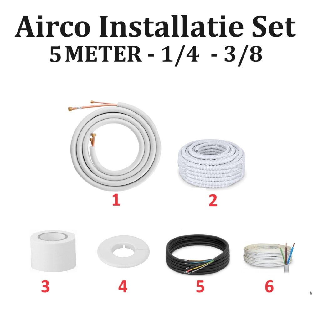 Airco 1/4 , 3/8 koper leiding 1/2