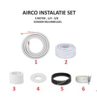 3meter Airco installatieset 1/4 - 3/8  zonder muurbeugel - Image 2
