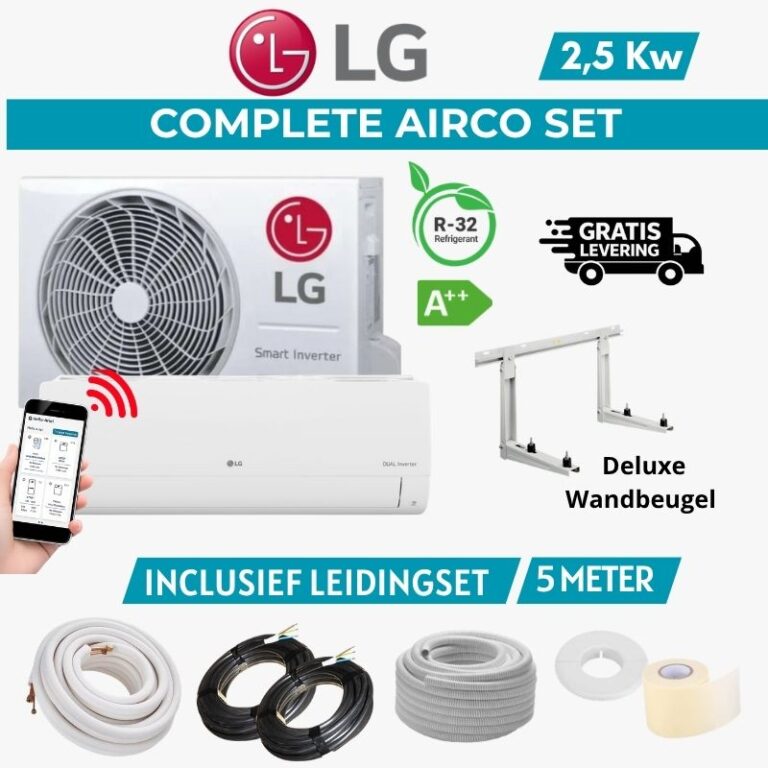 LG AIRCO 2,5KW 5 METER WANDBEUGEL SET