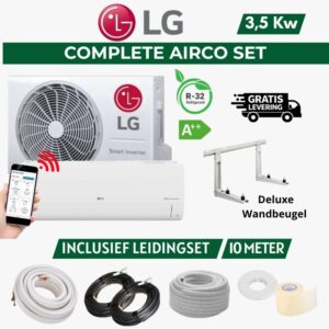 LG S12ET airco 3,5 kW 12000 BTU plug and play split airco met voorgevulde leidingen