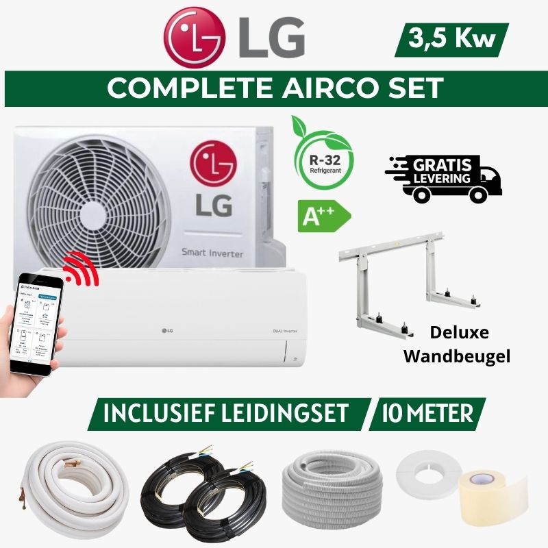 LG S12ET airco 3,5 kW 12000 BTU plug and play split airco met voorgevulde leidingen
