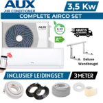 AUX Q-SMART ECO 3,5 kW WiFi Split Airco 12000 BTU A++ Binnen- en Buitenunit